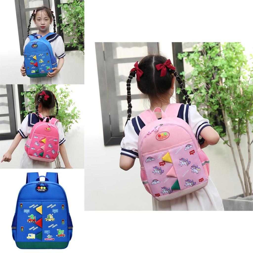 Stylish Boys Girls Cartoon Backpack Breathable Lightweight Oxford Fabric Bag