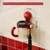 Wall-Mounted Suction Cup Toothbrush Holder with Magnetic Cups