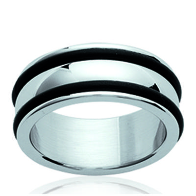 Steel Ring 'Tony' Steel Rubber - 8 Mm