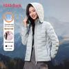 YAYA Women's Lightweight Hooded Duck Down Jacket
