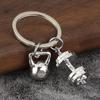 Trendy Workout Inspired Keychain Zinc Alloy Dumbbell Charm For Active Individuals Unique Fitness Gift Choice