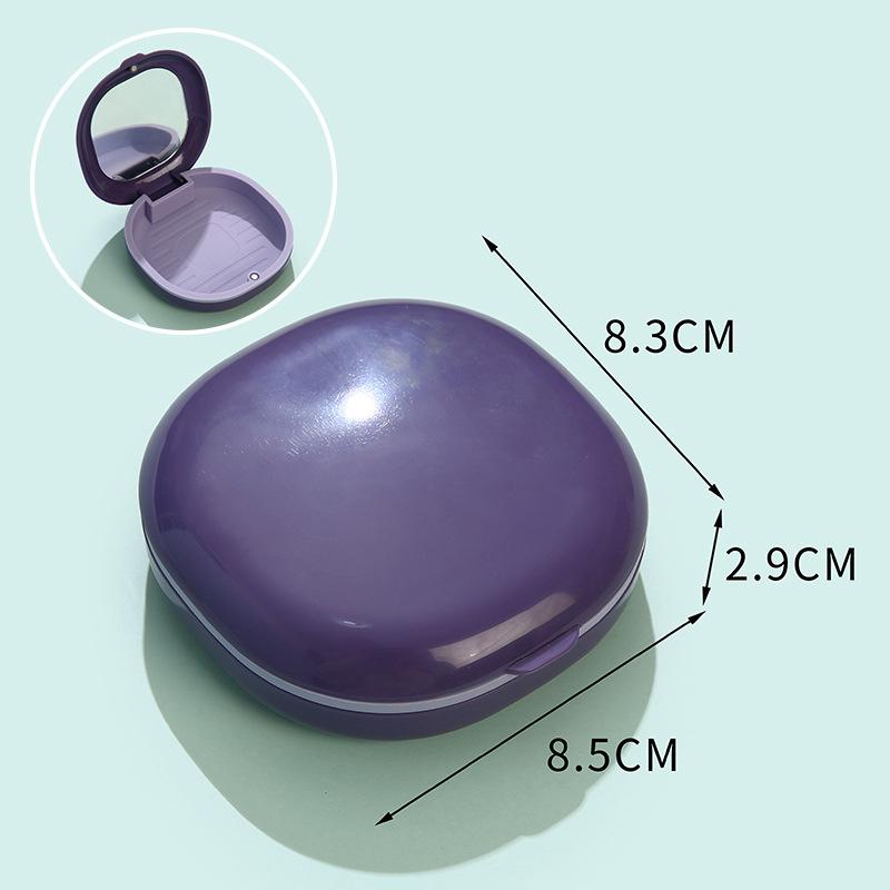 1Pcs Magnetic Cover Fake Teeth Denture Storage Case With Mirror Retainer Box Mouth Guard Aligner Braces Container Organizer