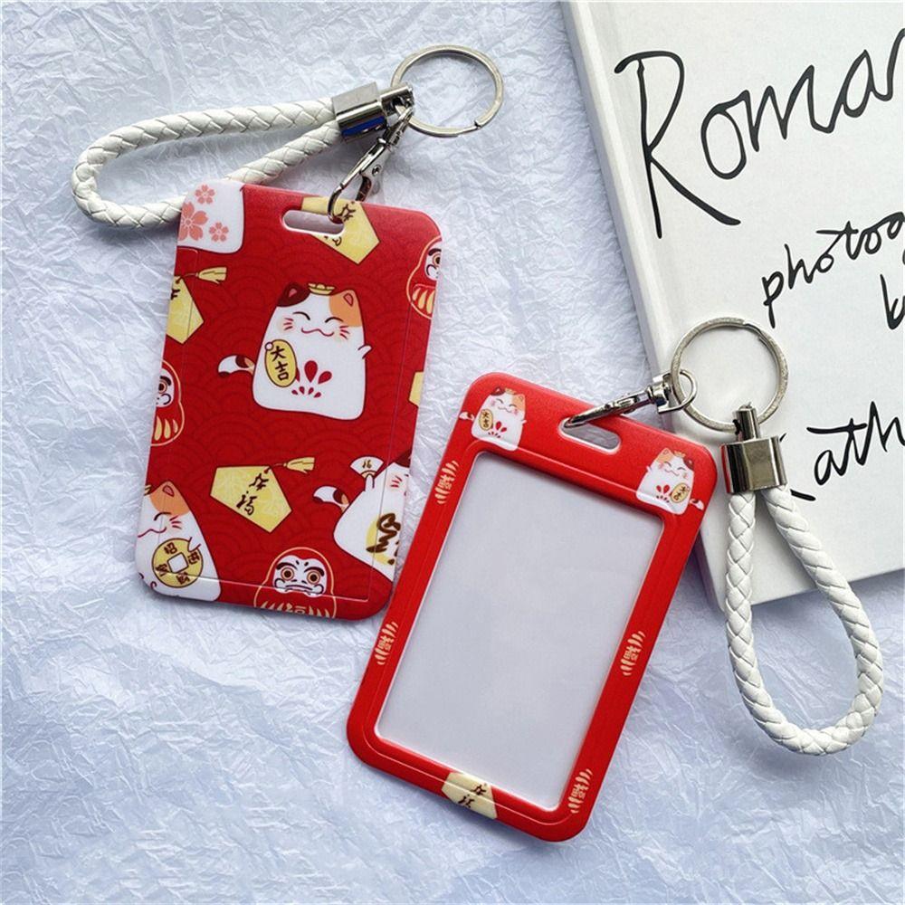 

Card Card Sleeve Cartoon Business Badge Holders ID Card Protective ID Card Holders Card Holders lucky cat