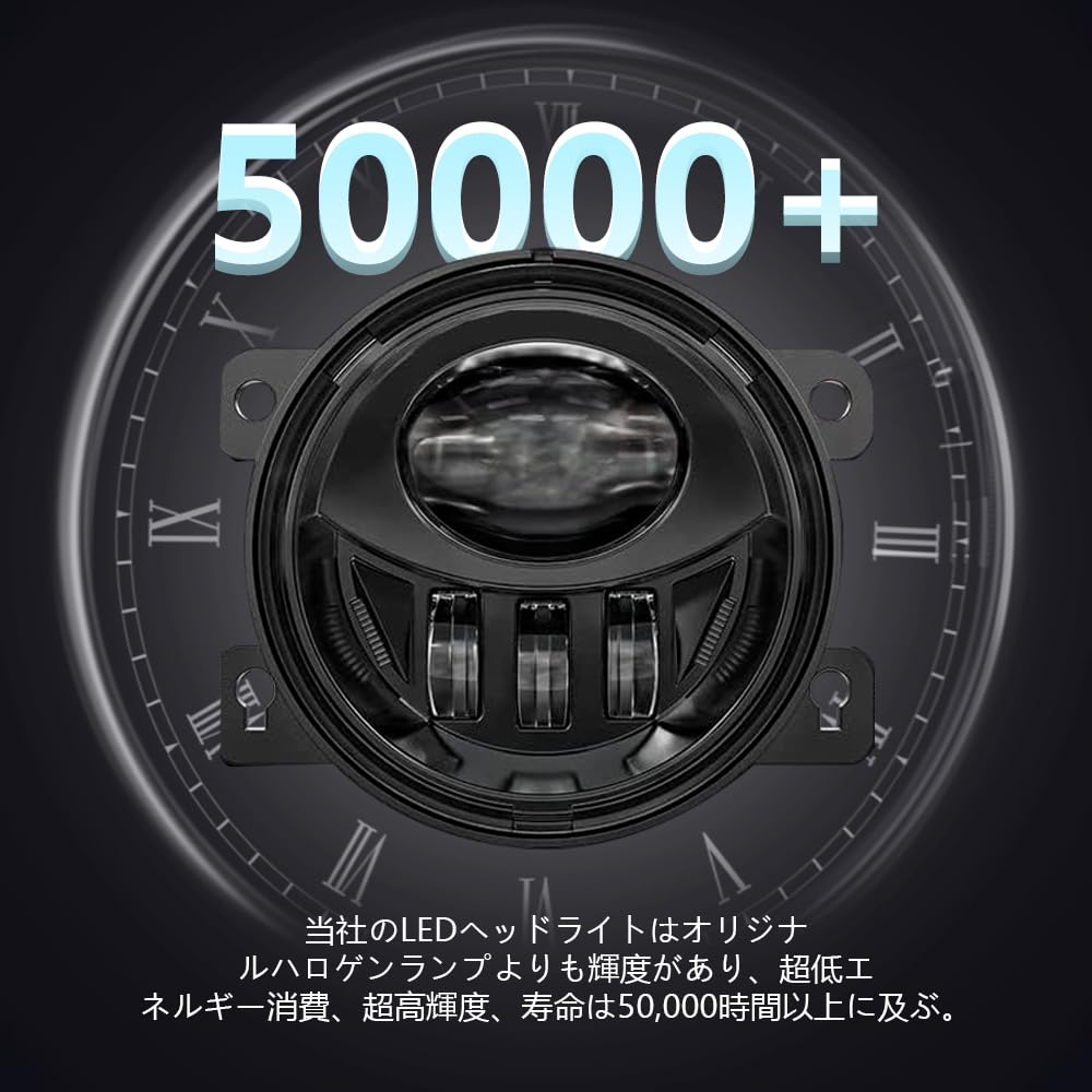 Largoods Jimny Fog Lights for High Genuine Replacement LED Fog Light Easy for Suzuki Jimny JB Left and Right Set JB23W/64/43W/74, White, 6000K,