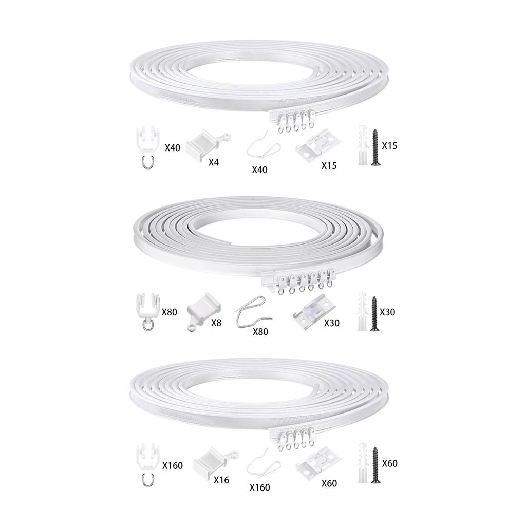 Bendable Track Hook Set Accessories Quiet Glides Curtain for Kitchen