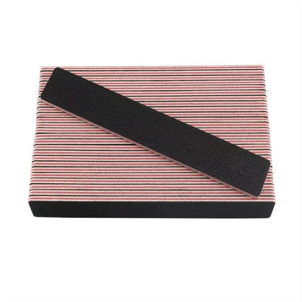 RHJB 25 Pieces Black 100/180 Grits Nail Files and Buffers Professional Double Sided Emery Boards Manicure Tool for Acrylic Nails