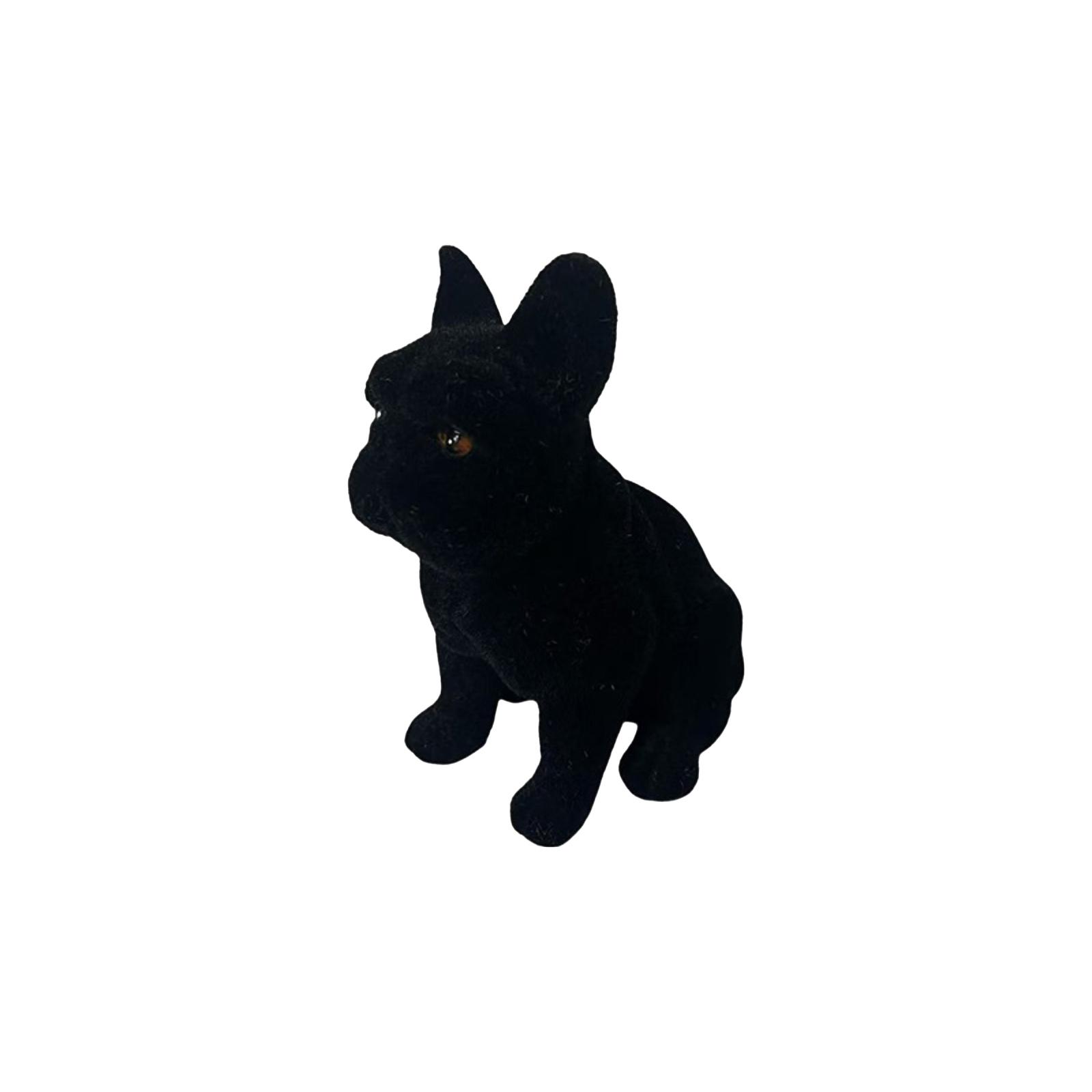 

Имитация куклы смола украшение домашний питомец собака подарок One Size чёрный