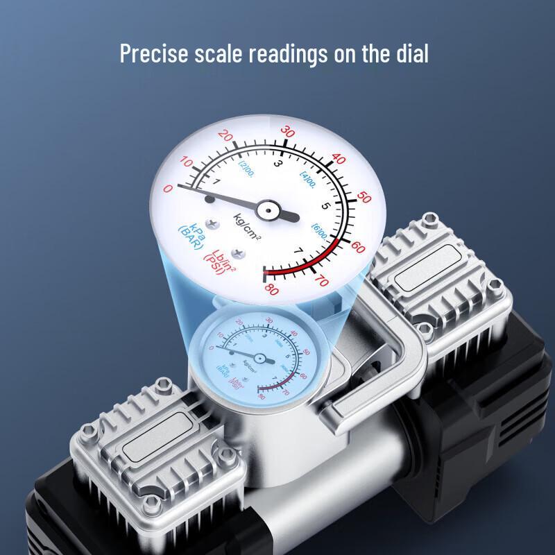Deli DL-TK-A3S Digital Dual-Cylinder Car Tire Inflator