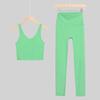 Lulu U-Back Sports Tank & 9-Point Yoga Pants Set with Bare-Feel Push-Up Bra for Women's Fitness