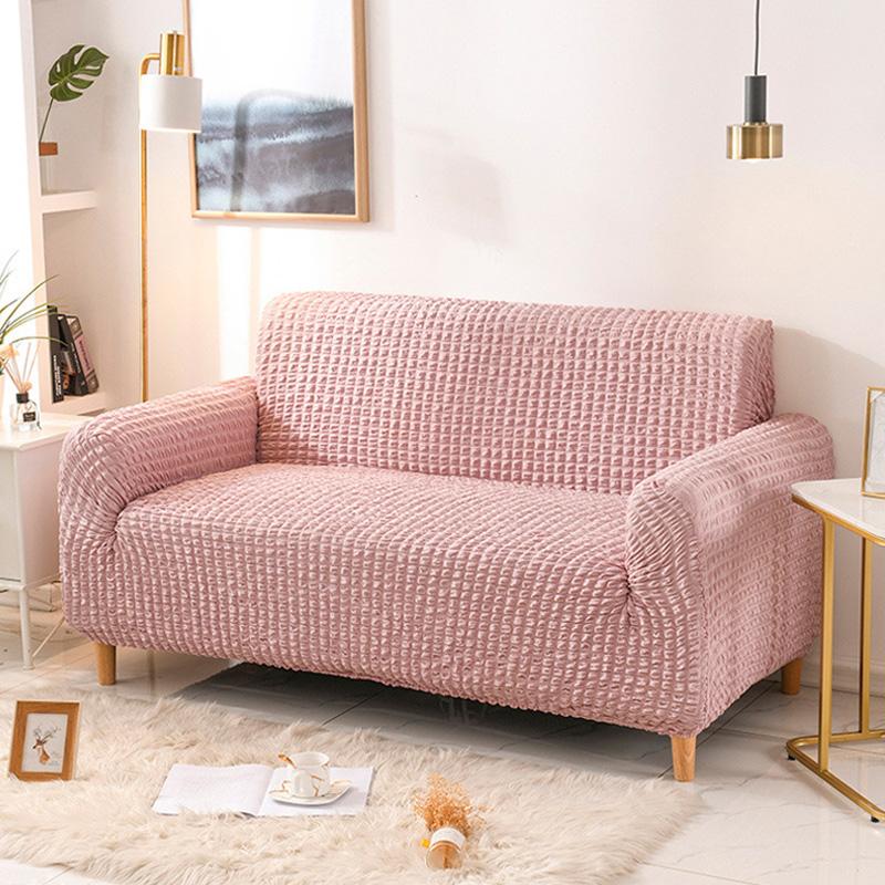 

WTEMPO 1/2/3/4-местные эластичные 3D чехлы для диванов с пузырьковой решеткой, чехол для дивана, эластичная защита для дивана 1Seater розовый