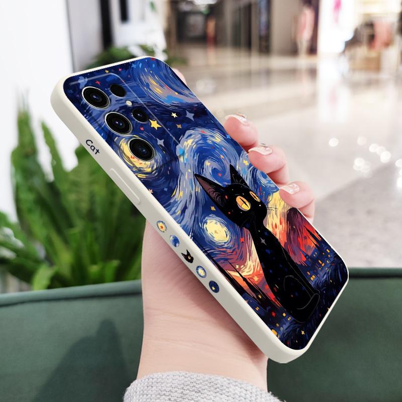 Star Cat Phone Case For Samsung Galaxy S25 FE S24 S23 S22 S21 S20 S10 S10E Ultra Plus Note 20 Ultra 10 Plus Cover