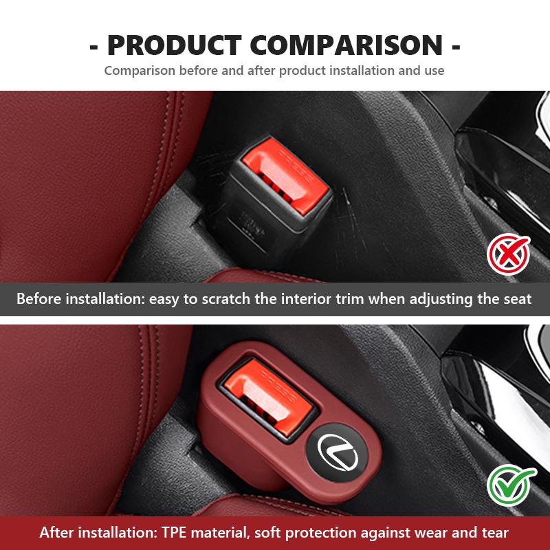 AASB1 For Lexus Car Seat Belt Socket Protective Cover Plug Seat Car Interior Supplies UX250h RX450h RX300 GX470 CT200h RX400h NX300h