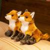 25cm Simulation New Sitting Fox Plush Toy Stuffed Plush Toy Figurine Cartoon Anime Cute Children's Birthday Gift Fun Doll