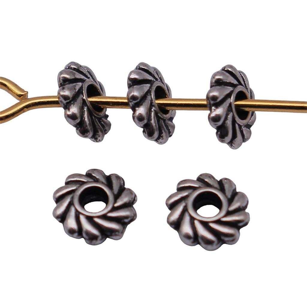 Caps Beaded Edge Spacer Beads Antique Style For DIY Jewelry Projects