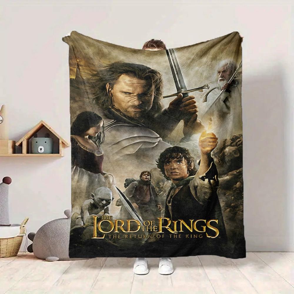 1pc The Lord of the Rings Flannel Throw Blanket - HD Printed Lightweight Soft Warm All-Season Blanket for Sofa, Bed, Travel070