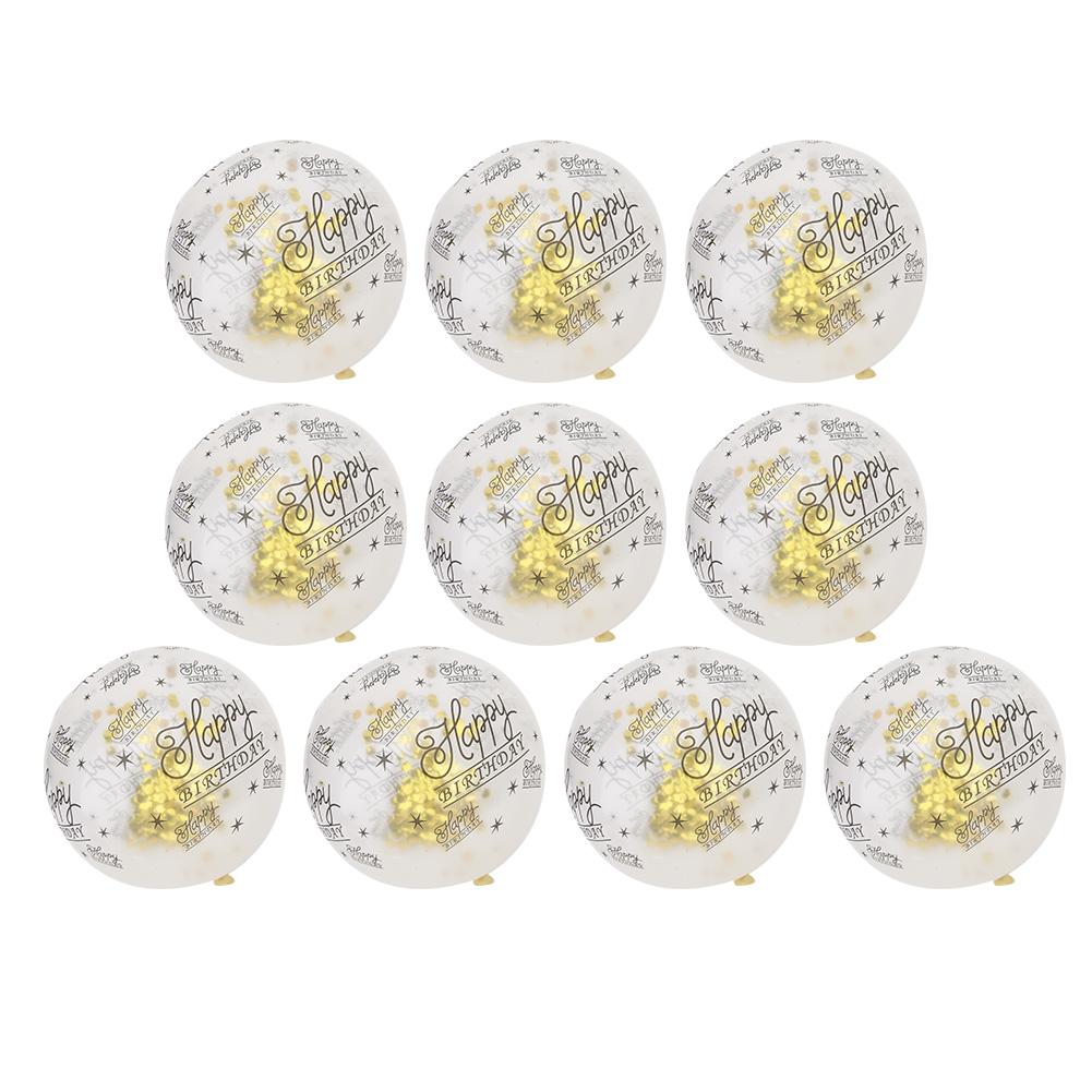 10Pcs Latex Transparent Balloon with   Words for Birthday Party Wedding Anniversary Decorate