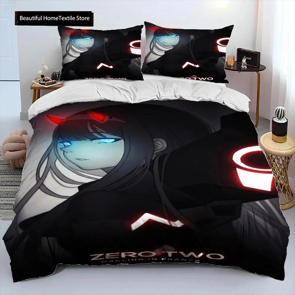 Zero Two DARLING In The FRANX Comfortable Duvet Comfortable Quilt Cover Pilowcase Beding Set Children Bedrom Decoration Home Textile