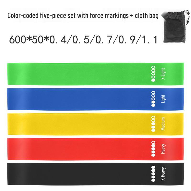 Women's Colored Resistance Bands for Yoga, Glute Training, and Fitness