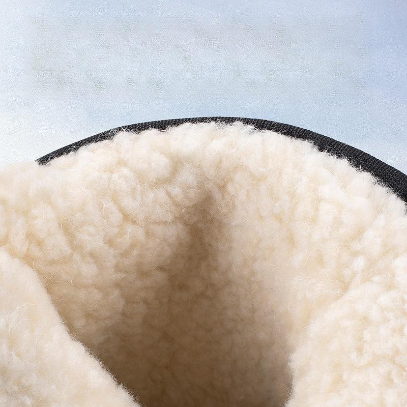 Northeast Winter Snow Boots for Women Waterproof and Anti Slip for Men Warm and Plush Thick Men's Cotton Shoes for Cycling Warm Side Zipper