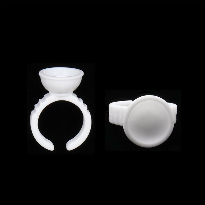 100pcs Eyelash Extension Glue Ring Cup Lash Lifting Adhesive Holder Pallet Tattoo Ink Pigment  Cups Container Makeup Tool