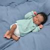 Boneca Reborn Realista de 18 Polegadas Pascale Corpo de Tecido Vinil Completo Macio Opcional Boneca de Bebê Recém-nascido Realista Pele Escura em Múltiplas Camadas Bonecas de Bebê para Crianças