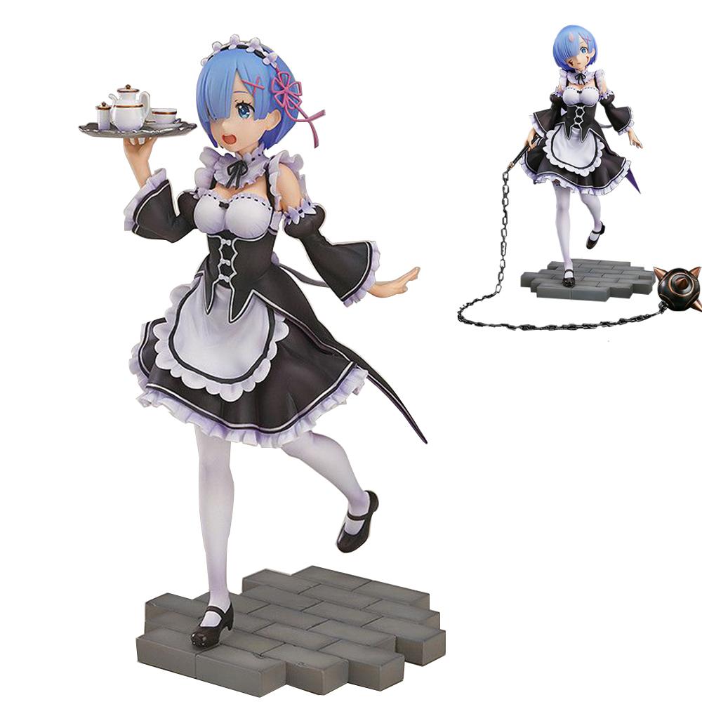 Anime Re:Zero Figure Rem Action Figure Cute Maid Model Statue Rem Figurine Remu Doll Collection Desktop Decoration Ornament Gift