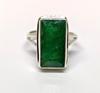 Statement Ring, Emerald Ring for Women, 925 Solid Sterling Silver, Handmade Jewelry, Green Stone Ring, Birthstone Ring