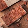 70Pcs Wooden Handle Wooden Rubber Stamp Set Vintage Symbol Stamp Set  Card Making