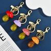 Creative Mushroom Keychain For Bags And Keys With Resin Finish For Casual Use