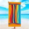 1Pc, Tropical Striped Beach Towel, Super Absorbent Lightweight Beach Towel - Sand-Free Quick-Drying Towel, Soft Microfiber, Suitable for Various Setti