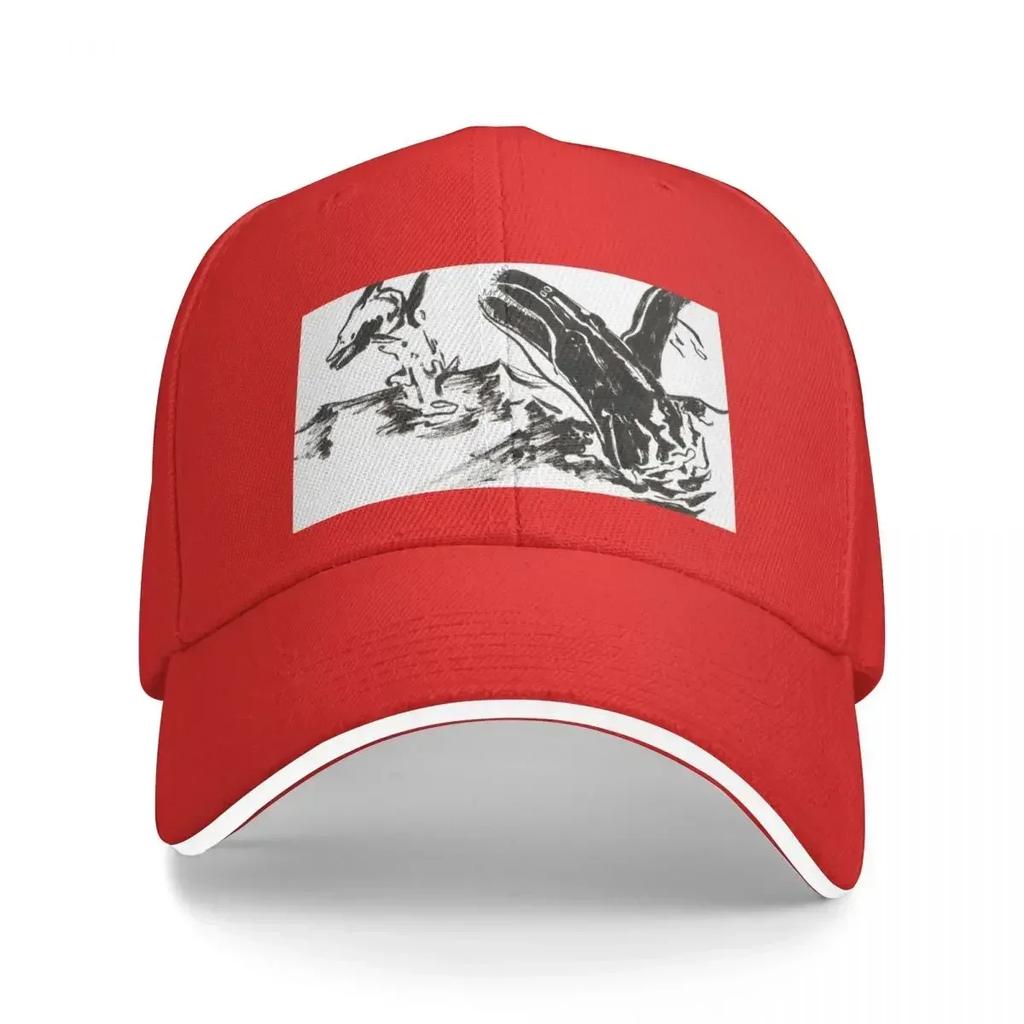 Mosasaurus and Ichthyosaurus Baseball Cap Streetwear Golf Wear Womens Beach Unisexs