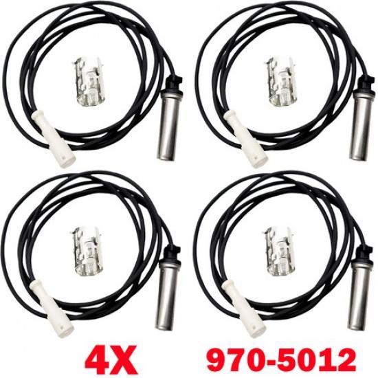 

4Pack ABS Wheel Speed Sensor Front Rear 970-5012 For Freightliner Mack Volvo VNM