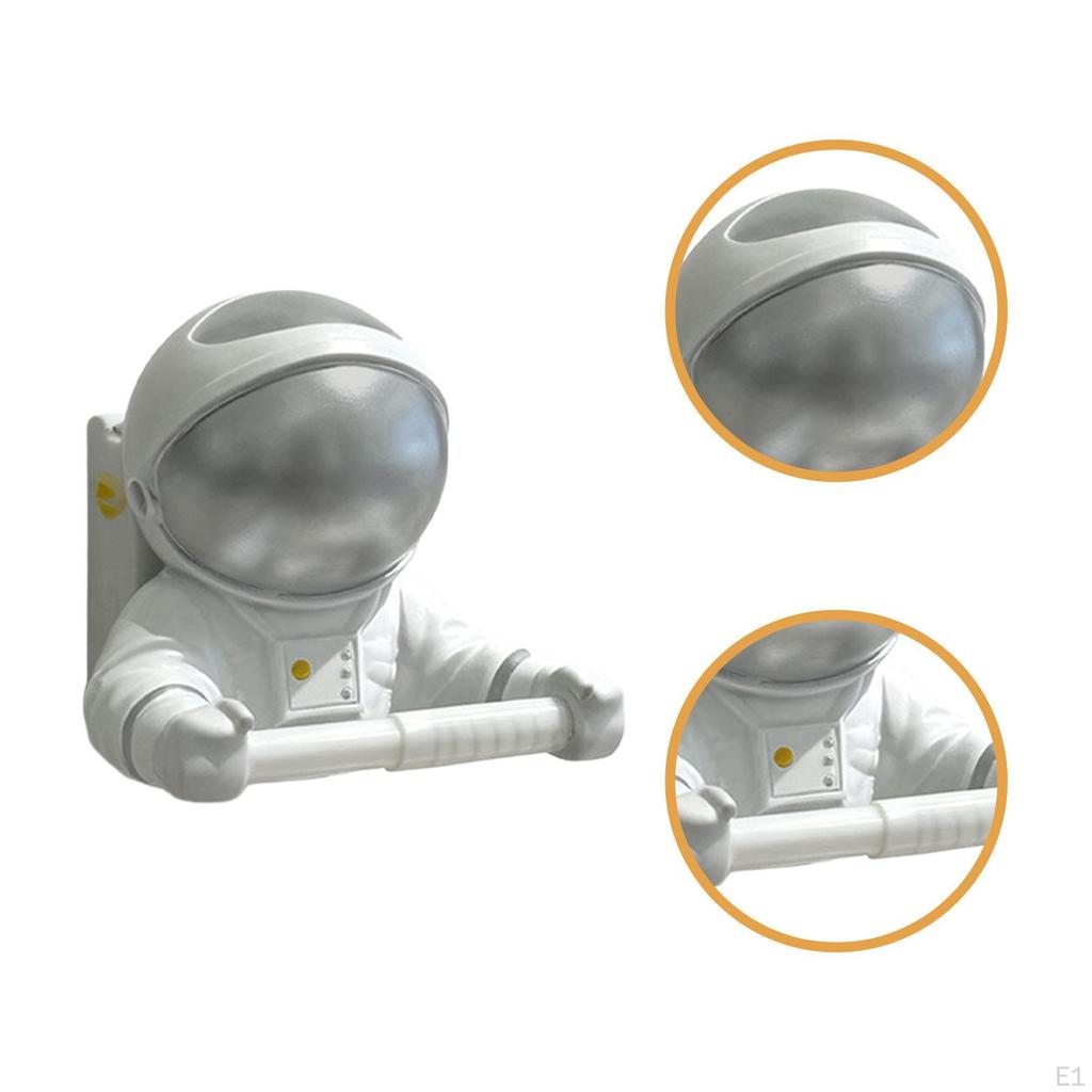 Astronaut Toilet Paper Holder Towel Lifelike Easy Care Waterproof Wall Mounted