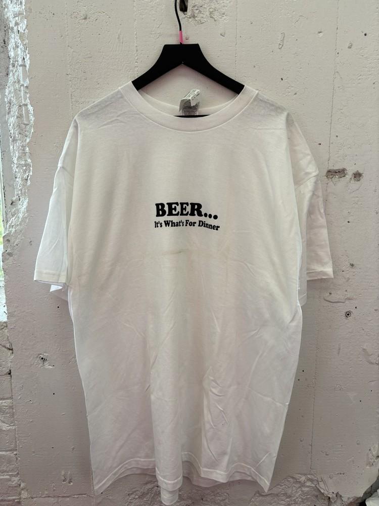 

Beer Its WhatsVintage For Dinner Beer Its Whats For Dinner Shirt Mens 2XLFunny Unisex T-Shirt S