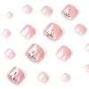 Wearable Manicure Simple French Nail Piece White Edge Rhinestone Fake Nail Finished Nail Sticker Removable Nail Piece