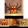 Festliche Halloween LED Lichter Laterne mit sicherer Niederspannung Fledermaus Totenkopf Kürbis und Spinnenmuster