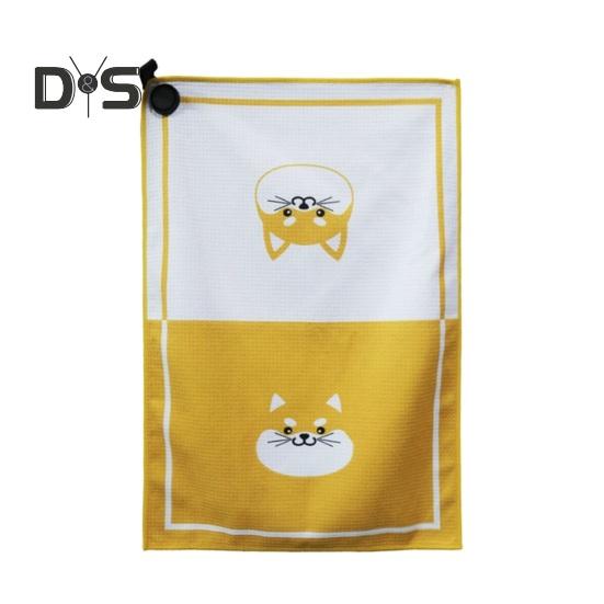 Prosop de golf magnetic cu magnet puternic Microfibră Waffle Sac de golf Prosop imprimat Prosop de golf Detergent pentru mingi de golf