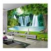 Modern Waterfall Landscape 3D Wallpaper Grass Landscape Mural Living Room Background Wall Cloth Fresco