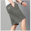 Men's Casual Solid Color Shorts Elastic Waist Lightweight Breathable Mid Length Outdoor Wear