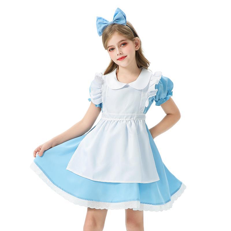 Children's Clothing Blue Alice Maid Clothing Girls Stage Performance Clothing Lolita Performance Clothing Dress