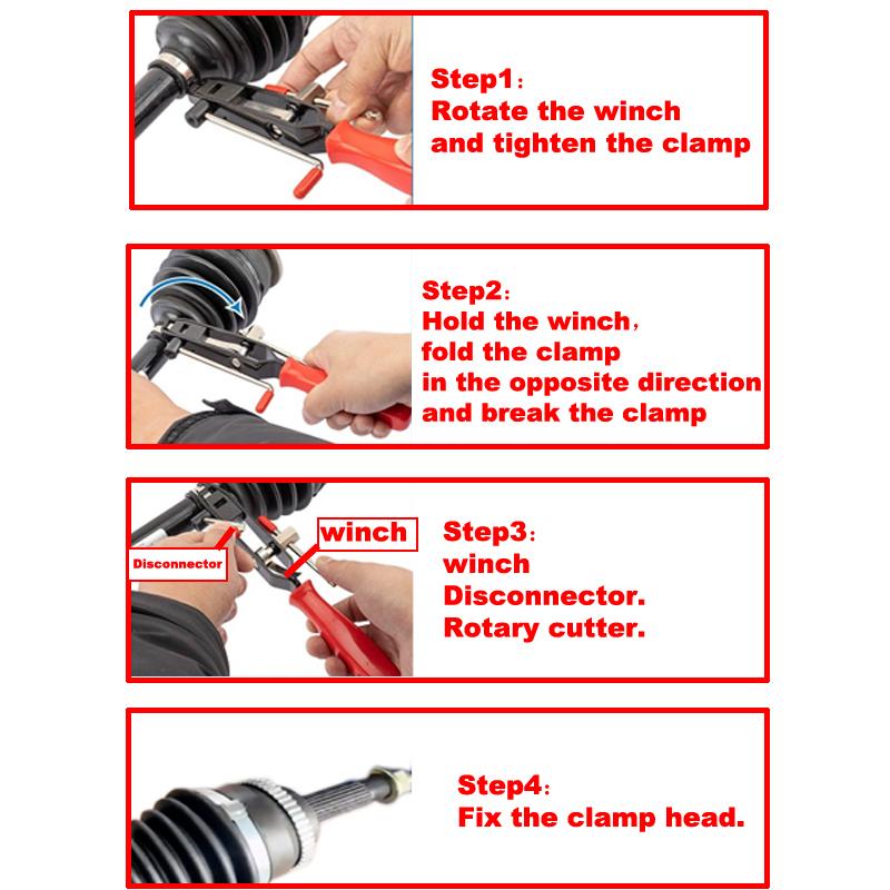 CV Joint Boot Clamp Pliers or Small/Large CV Boot Clamps,Ear Clamps Plier,CV Clamp Tool  Drive Shaft CV Boot Clamp For Most Cars