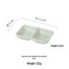 Japanese Style Ceramic Two-Compartment Sauce Dish Set