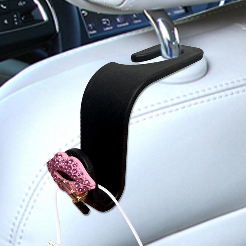 Bling Car Headrest Hook Rhinestone Car Purse Hangers Bling Purse Hook Hangers Auto Hooks Car Hangers Backseat Holder Car