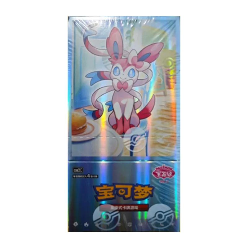 In Stock Original Pokemon Simplified Chinese Cards PTCG Gem Pack Vol 2 Eevee Booster Box Trading Cards Competition Game Gifts