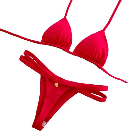 Ensemble Bikini 2 Pièces/Ensemble pour Femmes Soutien-gorge à Bretelles Imprimé Slip de Bain à Lacets Ensemble Style Plage Maillot de Bain Découpé pour Plage Piscine