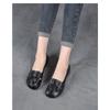 Soft Leather Hollow Woven Sandals Women's Spring and Summer New Flat-soled Single Shoes Retro Soft-soled Non-slip Sandals