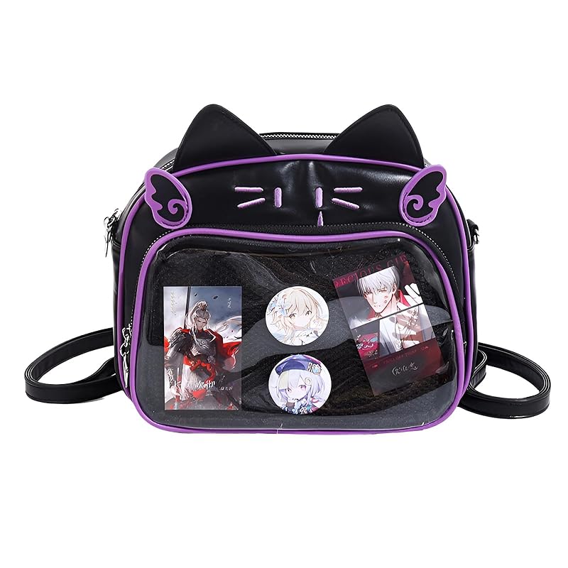 

[PandaSays] ita bag Oshikatsu bag shoulder bag show bag clear pouch Crossbody Small 2WAY Cute cat-shaped fashion It s a present kids backpack