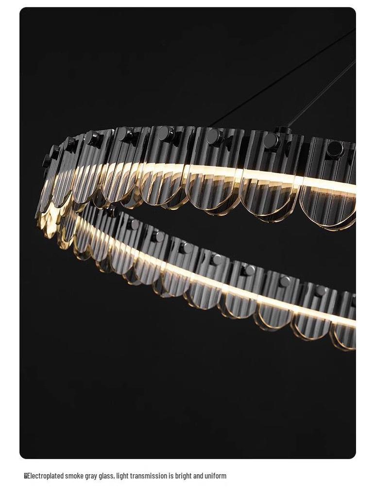 Modern Minimalist Italian Glass Chandelier for Living Room and Master Bedroom