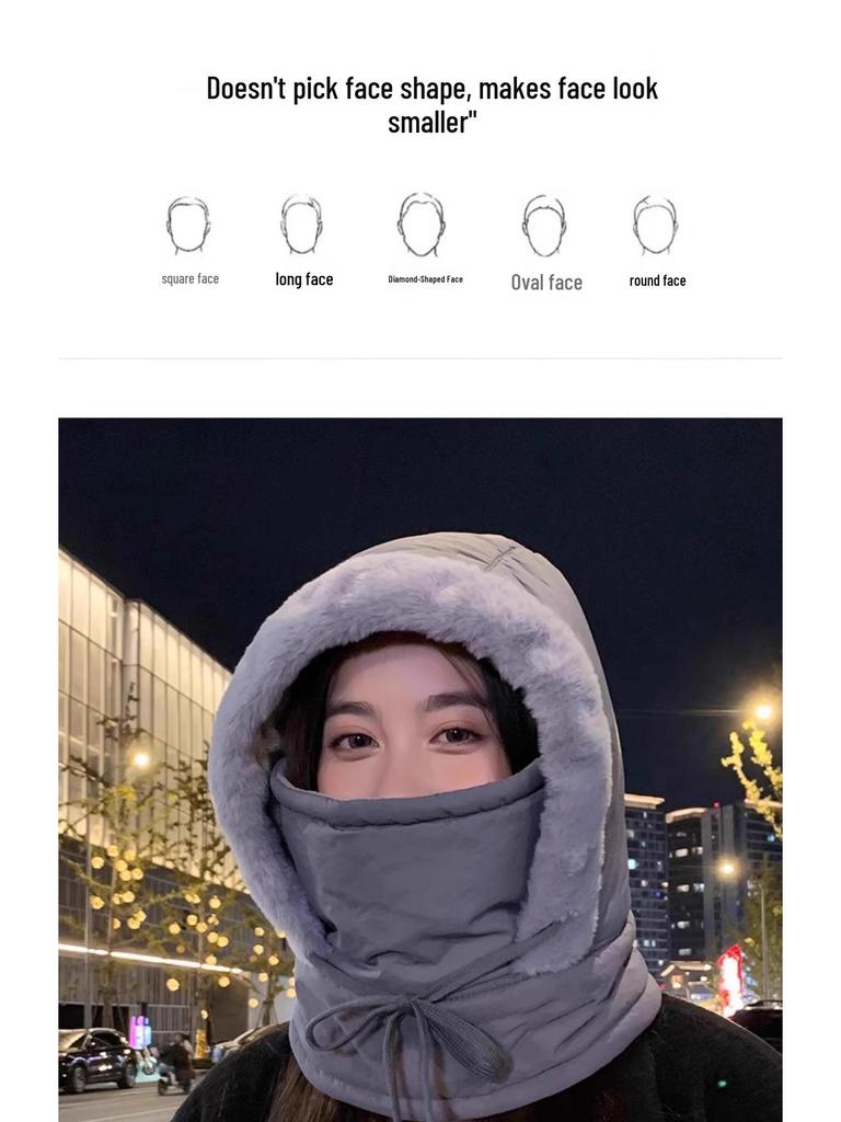 Winter Warm Fleece-Lined Hat with Ear Flaps, Face Mask & Neck Warmer - Windproof Cold Weather Gear for Men & Women Cycling Outdoors