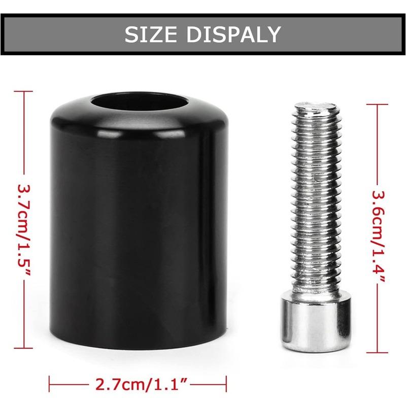 Motorcycle Handlebar Grips MTB Bar Ends Plugs for Kawasaki Z800 Z1000 Z900 Z750 Z650 Z300 (Black)
